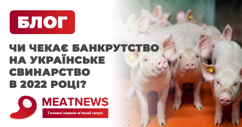 Чи чекає банкрутство на українське свинарство в 2022 році? – Експерт